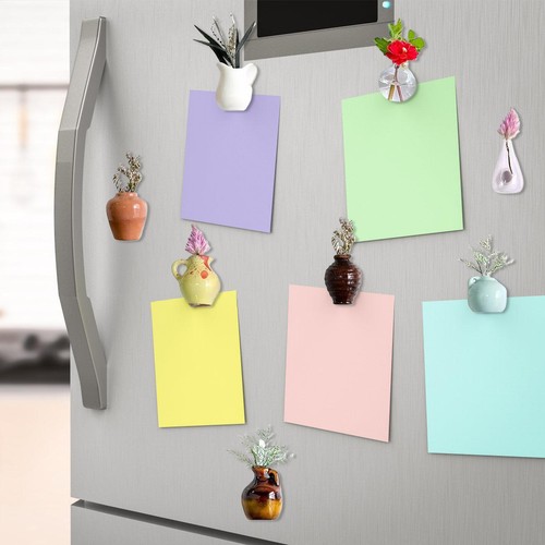 8pcs Mini Ceramics Vase Fridge Magnet DIY Porcelain Vase Refrigerator Magnet - Picture 10 of 10