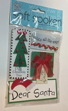 Santa Jingle Christmas Me & My Big Ideas Soft Spoken Embellishment Stickers Soft