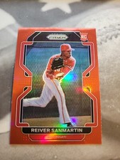 2022 Prizm Baseball Tier II Base Red #160 Reiver Sanmartin - Cincinnati Reds P32