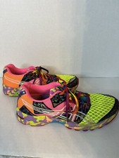 ASICS Gel Noosa Tri 8 Womens Size 7.5 Running Shoes Neon Colorful T356N EUC