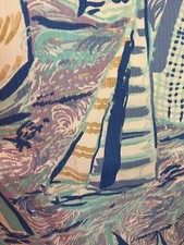 Lilly Pulitzer Lavender Sailboats 18 x18 Cotton Dobby fabric square
