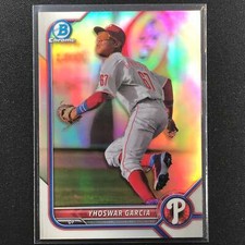 2022 Bowman Chrome Yhoswar Garcia Bowman Prospect Base Refractor /499