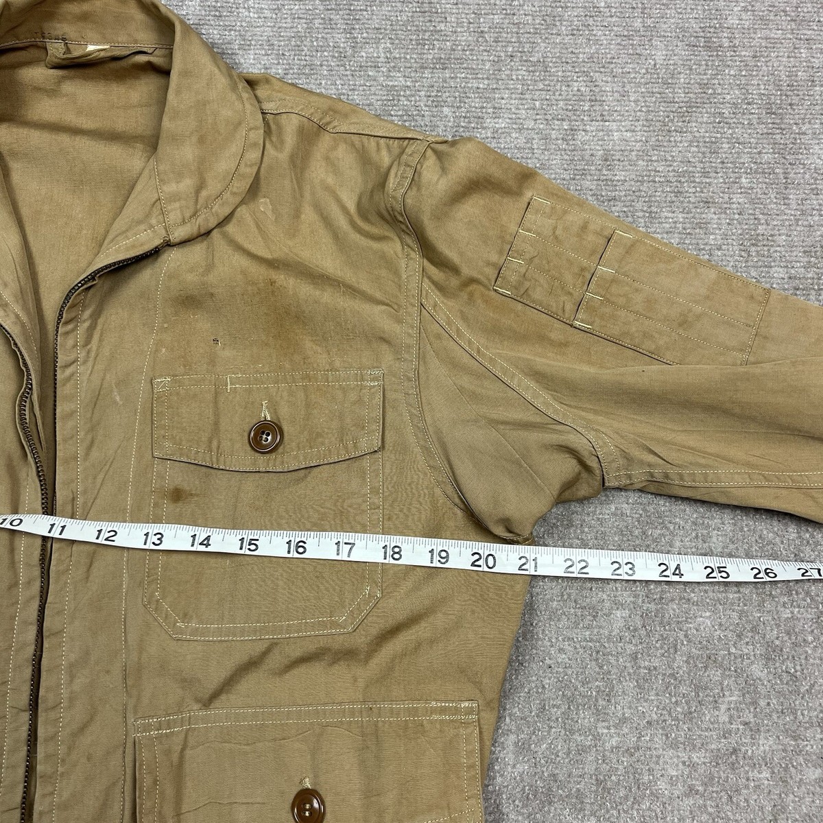 vintage 40s US NAVY AN-J-2 サマーフライトジャケット u.s.navy an J-2 summer aviator jacket（good condition/42