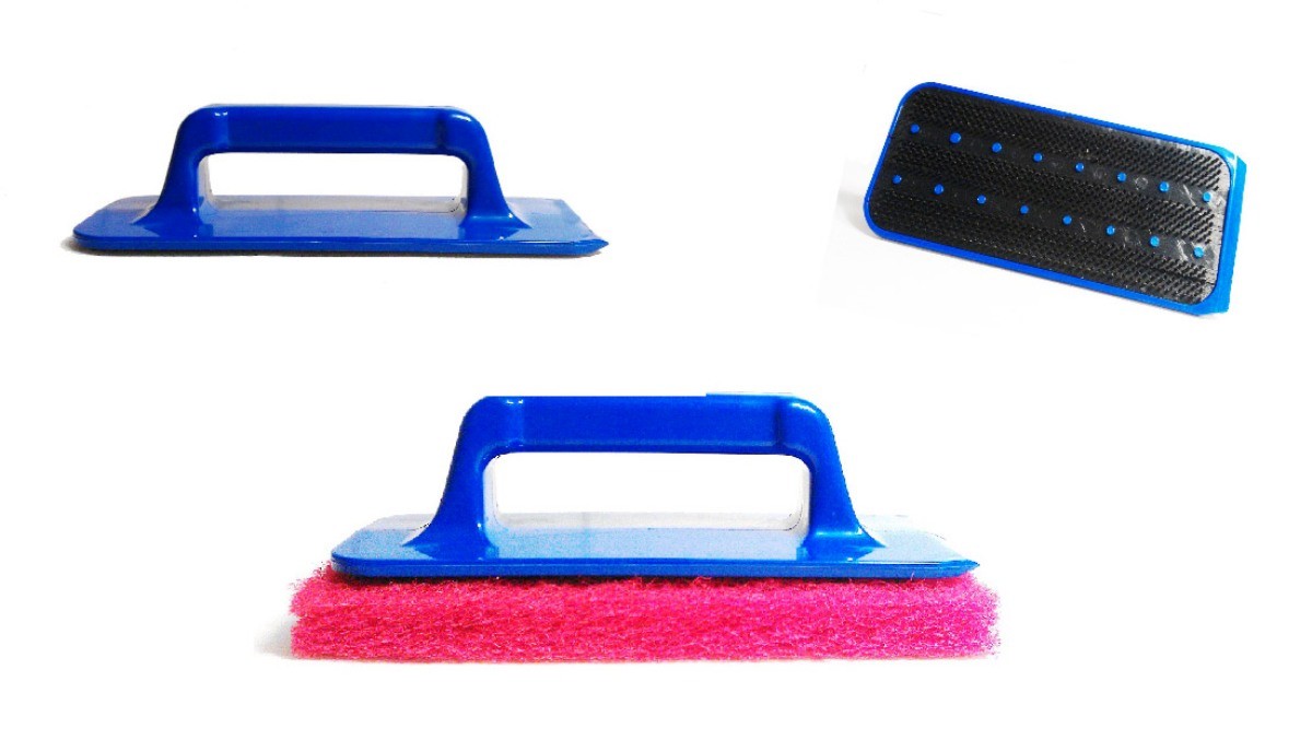Frotteur à main Stever Pro 115x250 mm avec poignée ergonomique pour tampon abrasif
