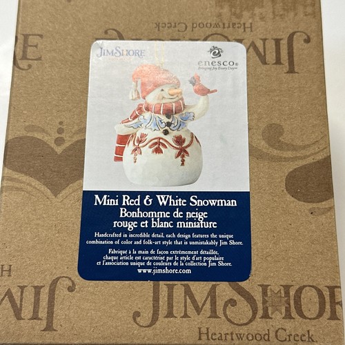 Enesco Jim Shore Heartwood Creek adorno muñeco de nieve sosteniendo cardenal 4,75” #6004315 - Imagen 7 de 7