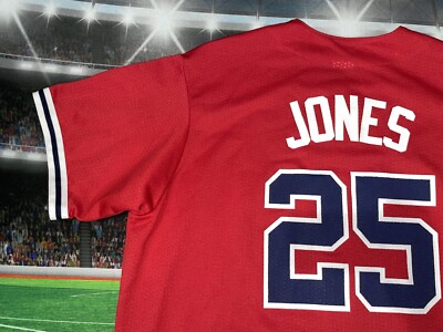 ウェア Majestic - Majestic Braves Jersey #25 Andruw Jones Vintage Andruw Jones #25 Atlanta Braves Majestic Alternate