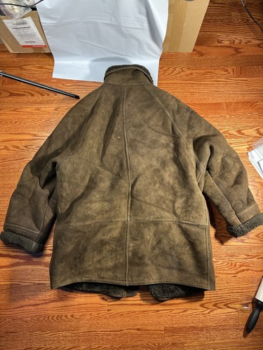Sienna Studio genuine shearling sheepskin Jacket Brown Size L - Picture 6 of 13