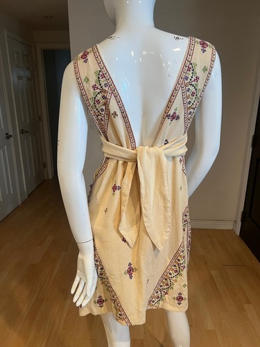 $168 FREE PEOPLE NEVER BEEN EMBROIDERED MINI DRESS SZ L LARGE - Picture 2 of 5