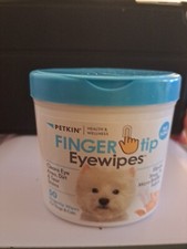 Petkin Fingertip Eye Wipes for Dogs and Cats, 50 Finger Wipes