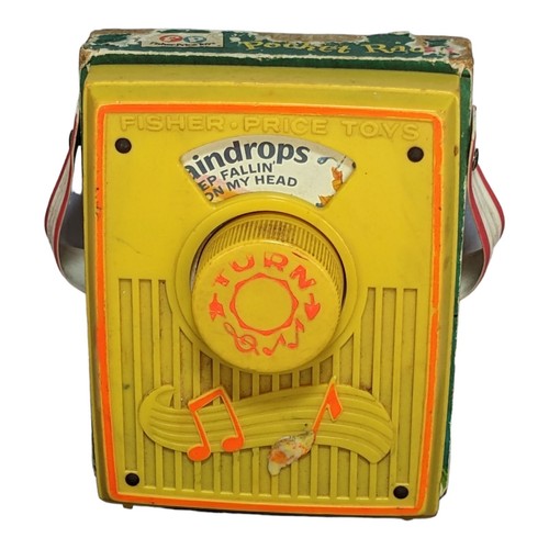 2 Vtg 762 759 Fisher Price Music Box Pocket Radio Raindrops Do Re Mi Toy 1972 - Picture 10 of 17