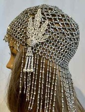 Gold Great Gatsby Art Deco Flapper 1920s Hat Cloche