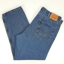 Levi's 550 Men's 42W x 30L Relaxed Fit Medium Wash Blue Jeans Denim Taper