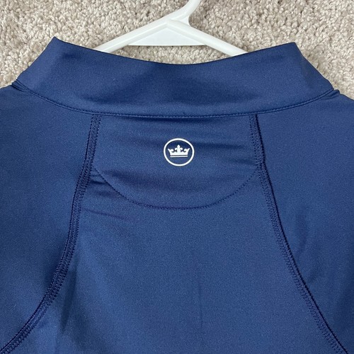 Peter Millar Women's Medium 1/4 Zip Pullover Navy Golf Raglan-Sleeve Perth Layer - Picture 10 of 13