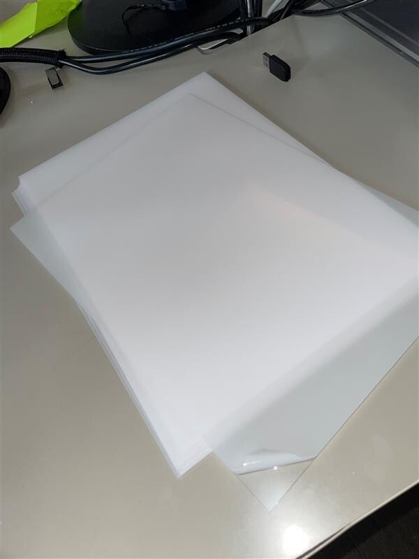 Feuille PETG 0.5mm A4 transparente pour visières de protection et masques