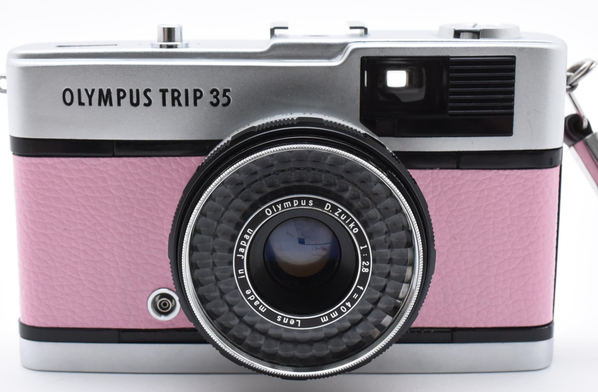 Mint W/Cap ] OLYMPUS TRIP 35 Pink Point & Shoot Film Camera