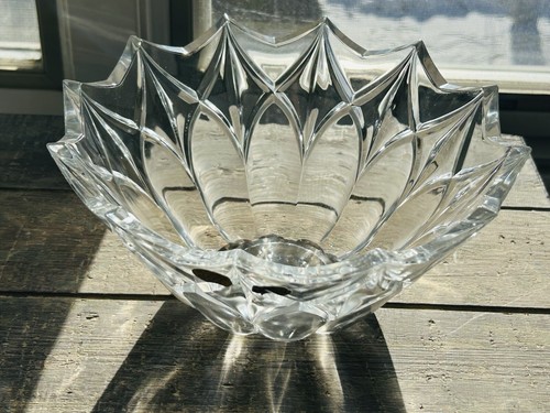 Vintage Bohemia Crystal Bowl Glass 12 Point Serving Dish Czech Republic 24% PbO - Picture 9 of 15