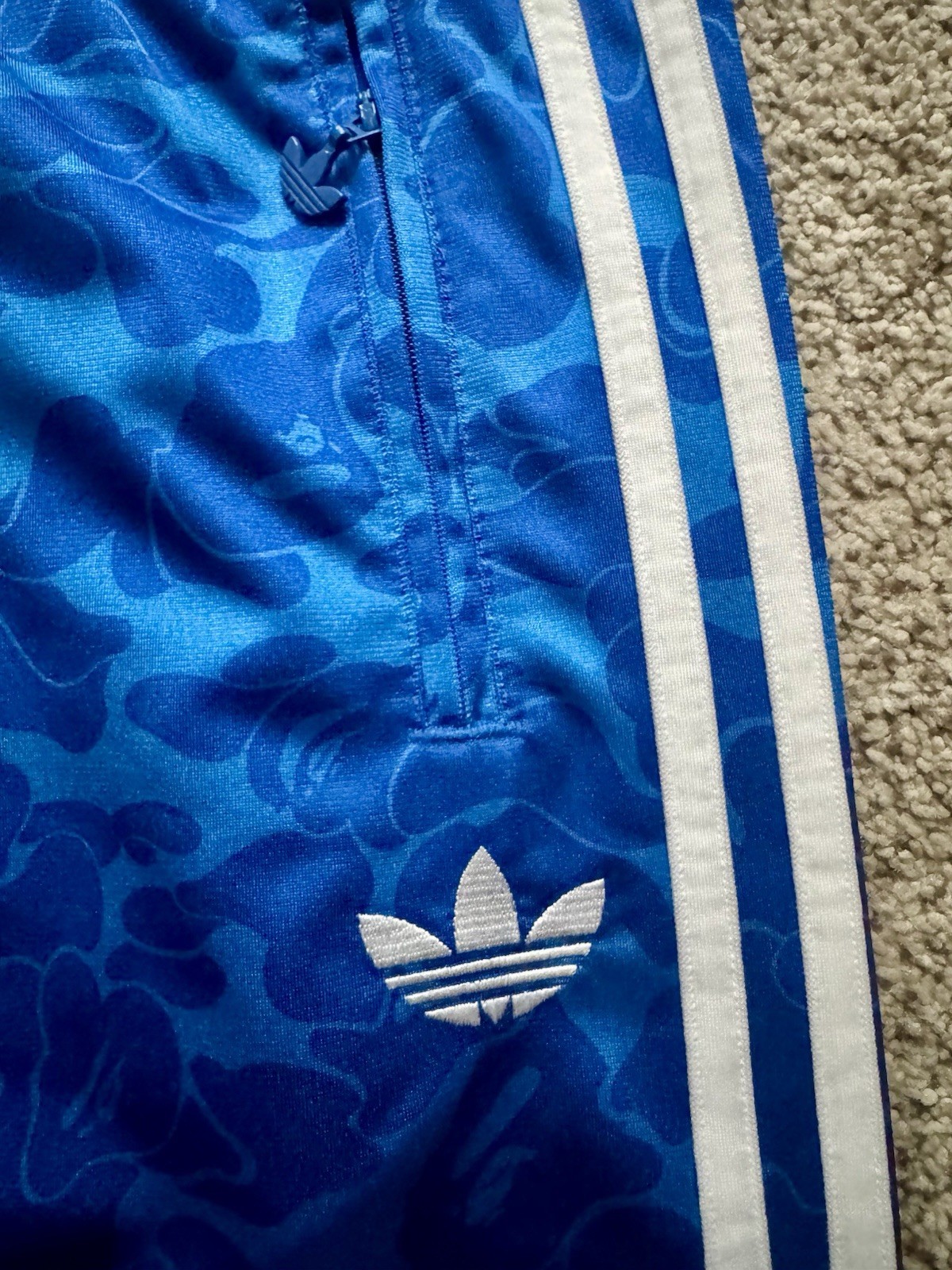 [JN7126] Adidas Originals Mens Bape Football AOP Blue Track Pants *NEW* thumbnail 5