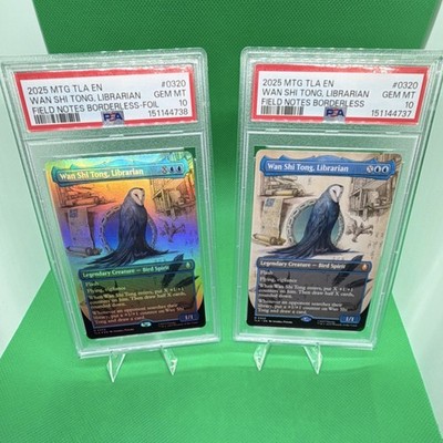 Magic Wan Shi Tong Field Notes 2025 Borderless Foil & Regular PSA 10 Lot Seq