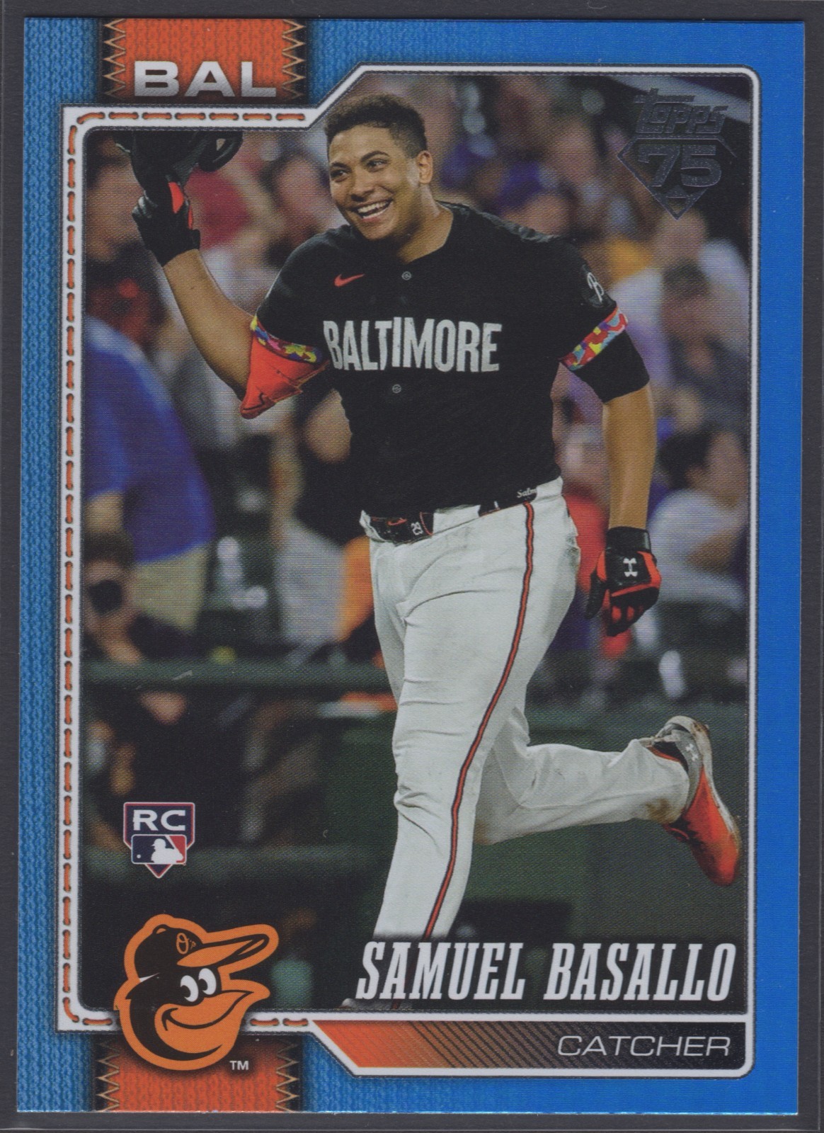 2026 Topps Series 1 Samuel Basallo Blue Rainbow Foil #/150 Rookie RC #104