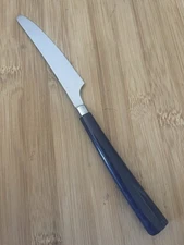 Stainless DARK BLUE Oval Handle SERRATED DINNER KNIFE 8.25"