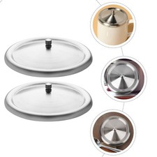 2 Pcs Cup Cover Drink Covers Coffee Travel Mug Leak Proof Kitchen
