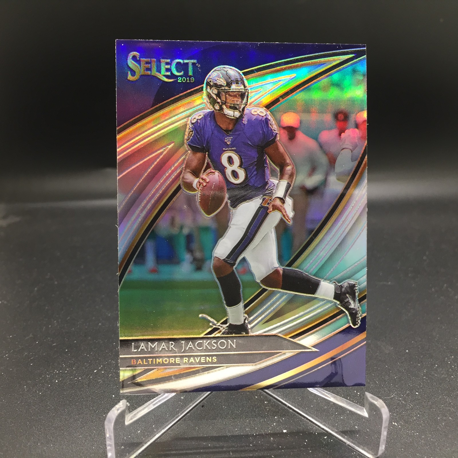 Lamar Jackson 2019 Panini Select Field Level Silver Prizm 214 Baltimore Ravens