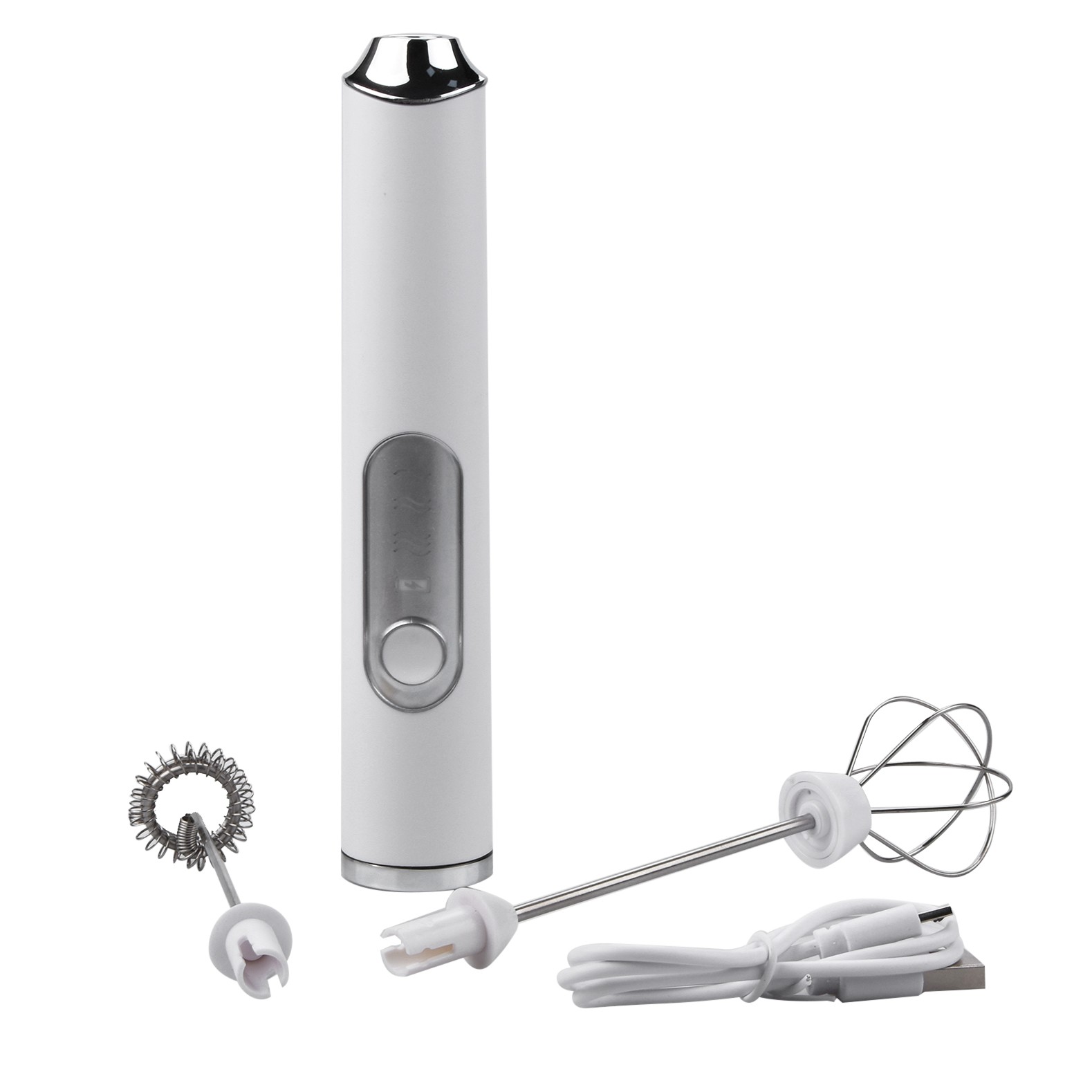 White Foamer Kitchen Tool Milk Frother Egg Beater Electric Stirrer Whisk Mixer u