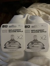 Como Tomo Silicone Replacement Bottle Nipple 2 Pack Medium Flow 2 Pack Slow