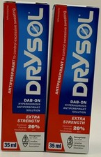 2 X Drysol Dab-On Extra Strength 20 Anti-Perspirant 35 ML