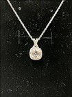Kay Jewelers Sterling Silver Lab Created White “Cushion Cut” Sapphire Necklace — photo 4