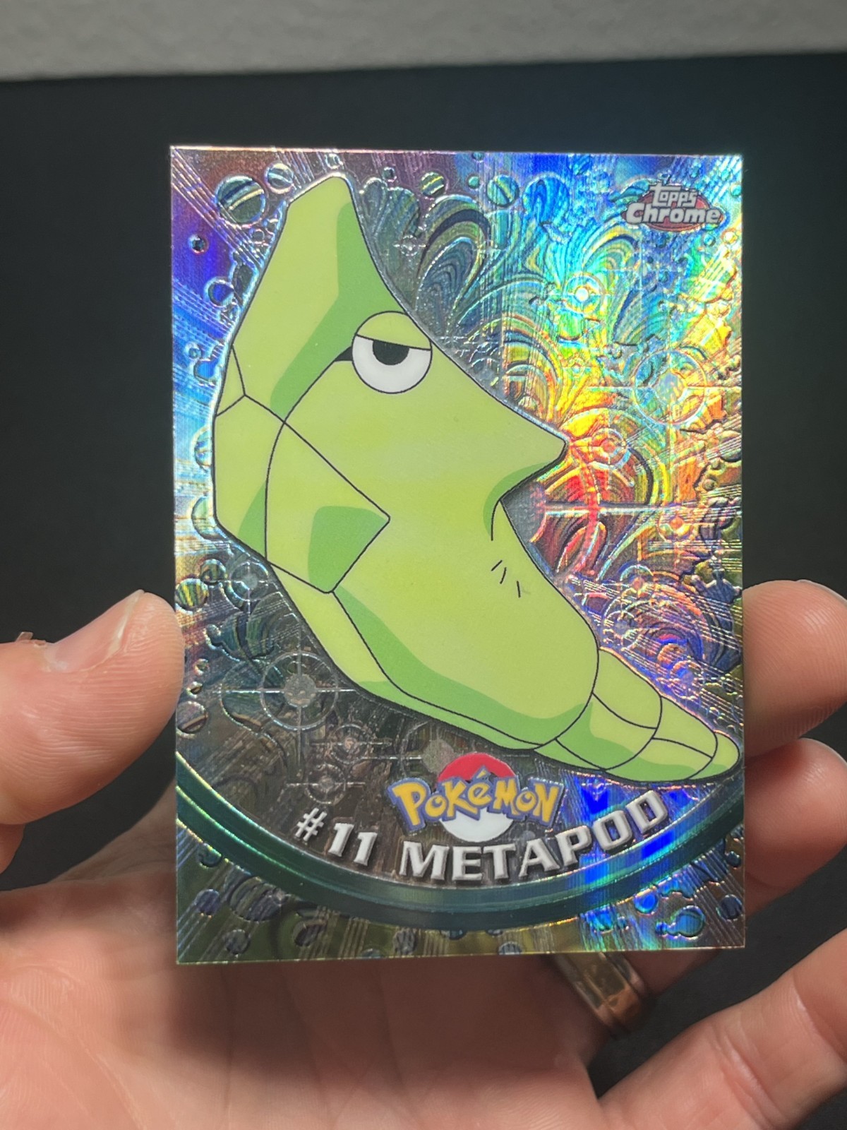 Pokemon Topps Chrome SPECTRA #11 Metapod Holo Card 2000 Series 1