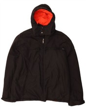 Giacca a vento uomo con cappuccio Slam UK 42 XL nylon nero BZ25