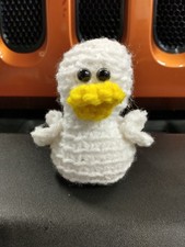 NEW Handmade Crochet Jeep Duck -White