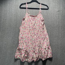 Old Navy Sleeveless Boho Babydoll Dress floral print tiered/ruffles Rayon Large