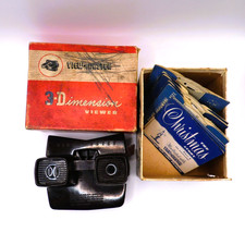 Sawyer Inc. VTG Viewmaster 1942 w/ 3 Reel sets, Christmas Roy Rogers Rin Tin Tin