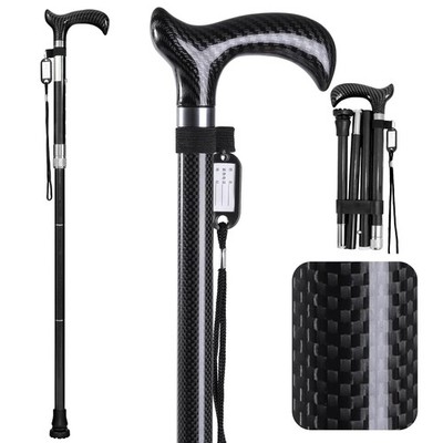 Carbon Fiber Folding Cane,Lightweight Foldable Walking Cane for Men & Women - Ad