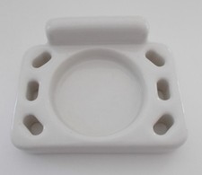 Vintage White Porcelain 4 1/2" Long Combination Toothbrush  Cup Holder