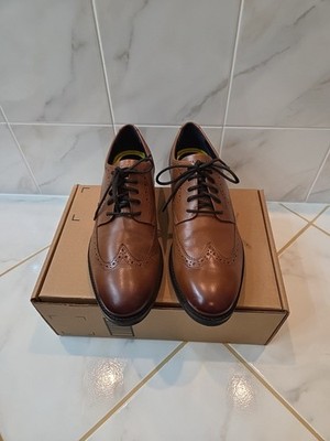 Cole Haan Grand+ British Tan Dress Wingtip Oxford Shoes Size 9.0 M C37330