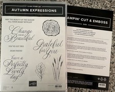 Stampin Up AUTUMN EXPRESSIONS Stamp Set W/ DIES Retired