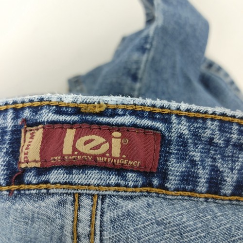 LEI L.e.i. Pantalones de mezclilla azules de tiro medio 00/04 de pierna recta para mujer talla 14 de alto - Imagen 17 de 19