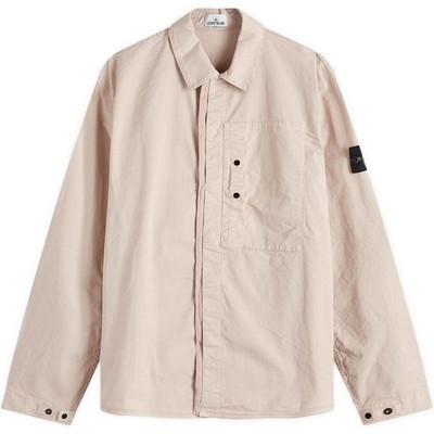 Stone Island Overshirt M New Supima Cotton Snap Button Dusty Pink