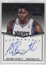 2014-15 Panini Paramount Penmanship 4/49 Anthony Bennett #P-AB Auto 3b8