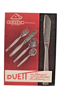 Vintage Nirosta Solingen Duett Besteck Werbung Broschüre Preisliste Katalog