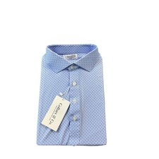 Collars  Co. Purple White Geometric Dress Collar Men  s Polo Shirt Size M NWT