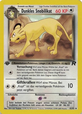 Snobilikat Team Rocket Deutsch 1. Edition Pokemon TCG