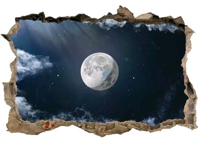 Loch in der Wand Vollmond 105 cm x70