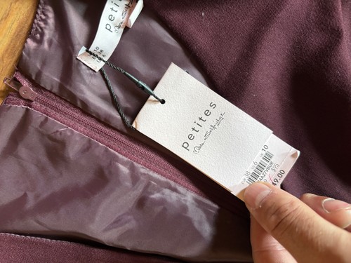Mono Miss Selfridge Petites Reino Unido 10 Borgoña A Medida Pierna Ancha Cinturón V Nuevo con Etiquetas - Imagen 10 de 16