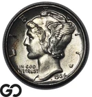 1936-D Mercury Dime, Nice Near Gem BU++