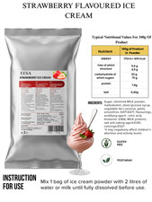 Strawberry Ice Cream Powder Mix 1 kg  Creamy Soft Serve