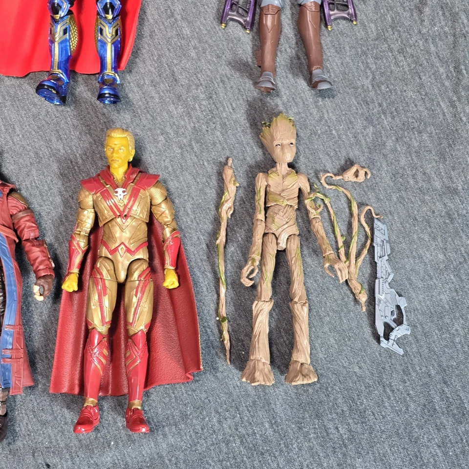 Marvel Legends Lote De 9 Mcu Drax Starlord Valkyrie Odin Thor Loki Warlock Groot  Foto 4 de 4